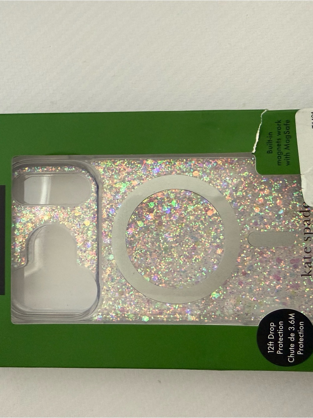 kate spade Iridescent Pink Glitter MagSafe Phone Case